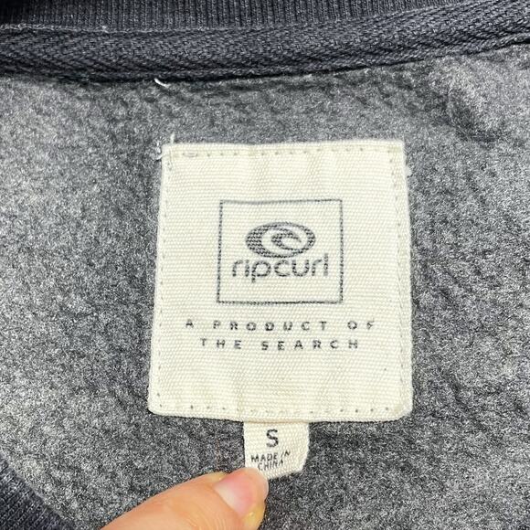 RIP CURL Tropic Feels Pullover Crewneck Sweatshirt in Washed Black Size M - Picture 7 of 7
